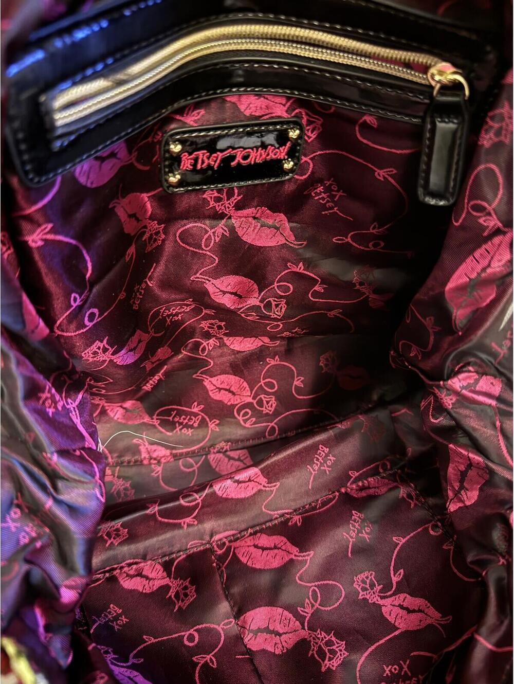 Betsey Johnson Floral Polka Dot Tote Bag - Picture 7 of 7